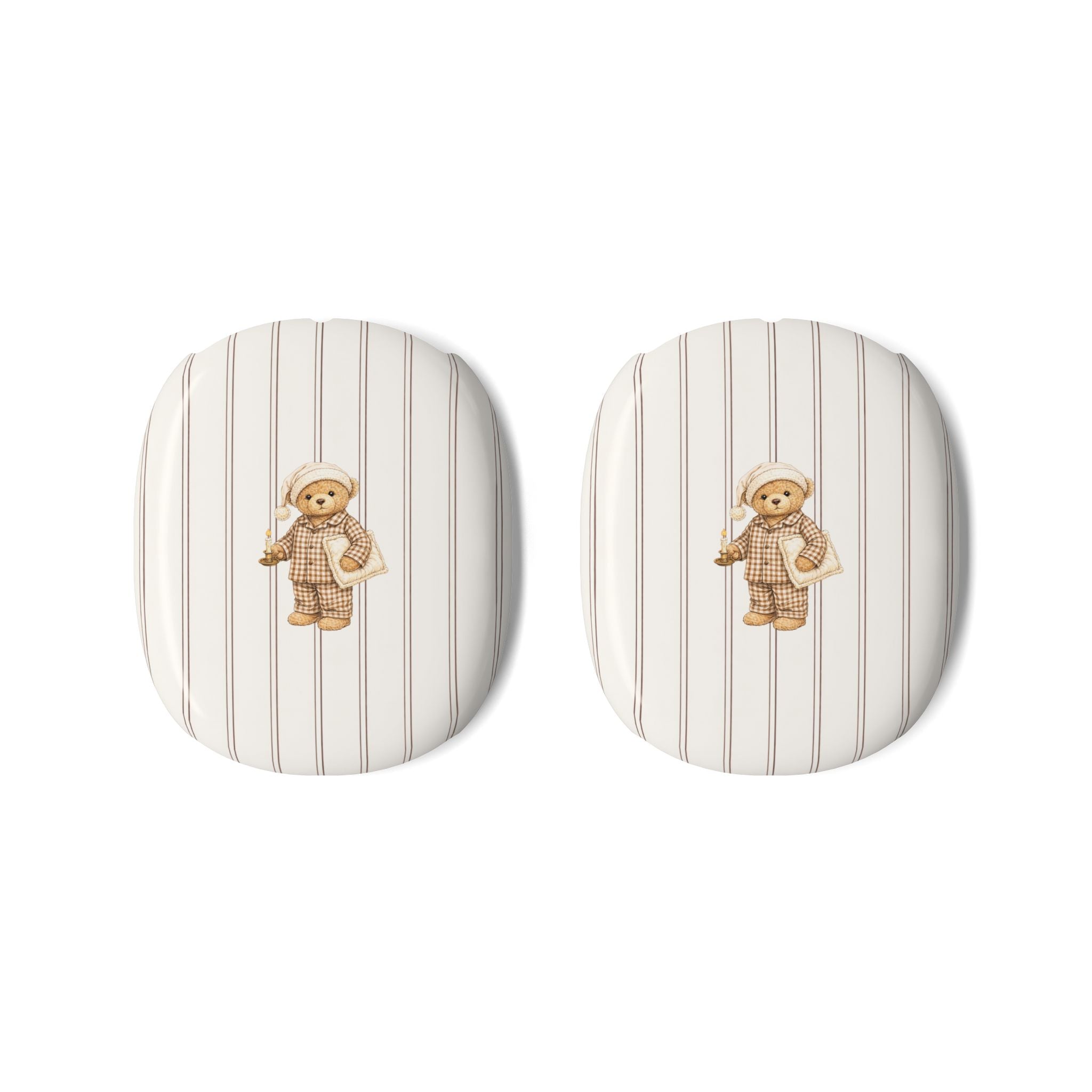 BROWN STRIPES NIGHT CAP TEDDY BEAR AIRPODS MAX CASE COVERS