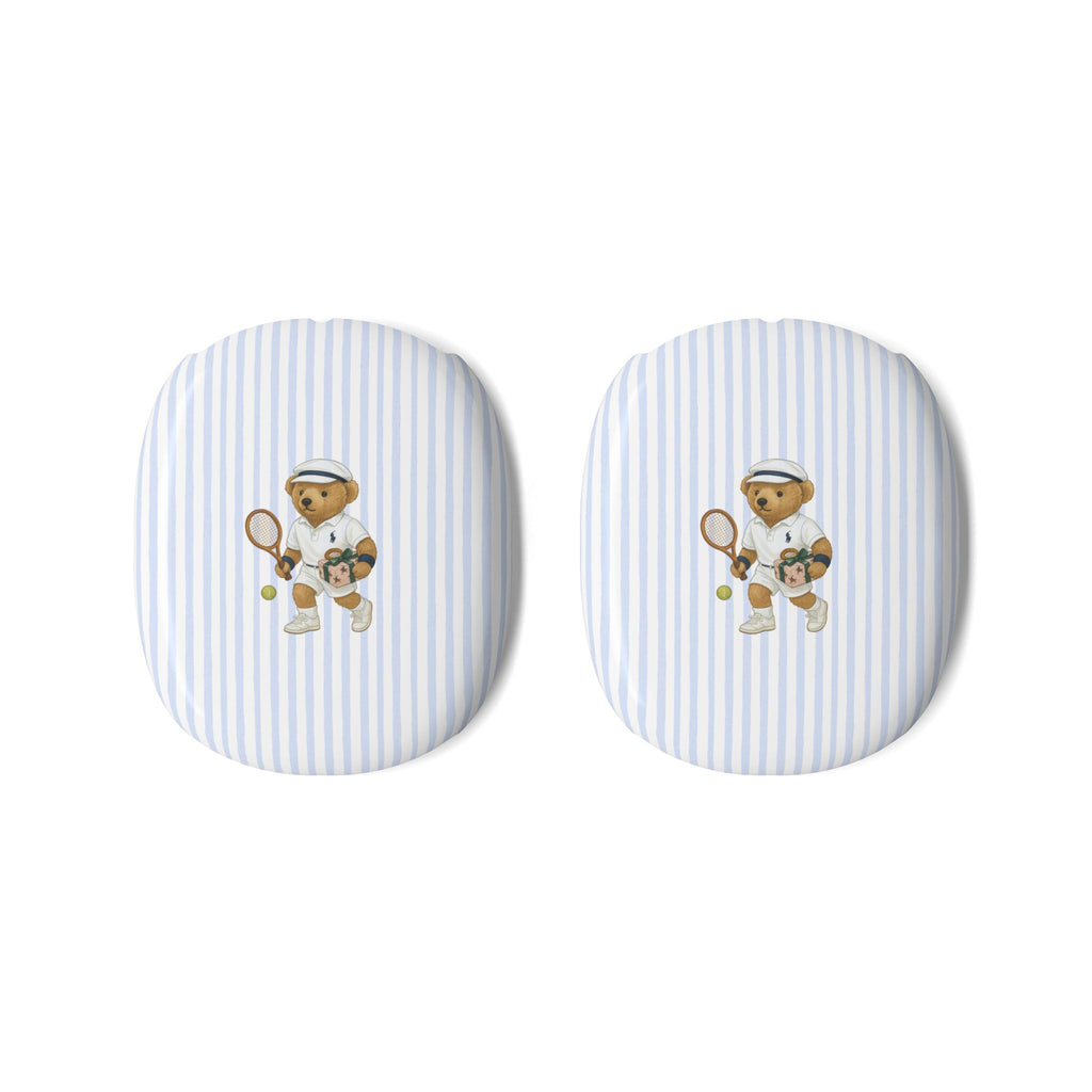 BLUE STRIPES RL TENNIS TEDDY BEAR AIRPODS MAX CASE COVERS