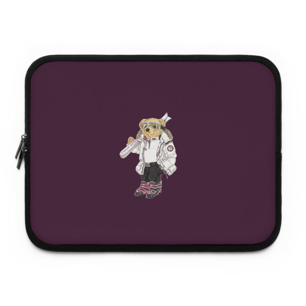 PLUM SKI RL TEDDY BEAR NEOPRENE KINDLE IPAD & LAPTOP SLEEVE