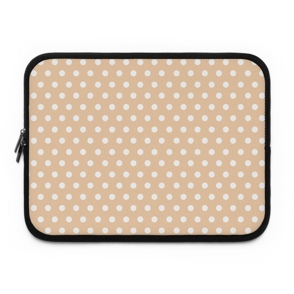 VANILLA POLKA DOTS NEOPRENE KINDLE IPAD & LAPTOP SLEEVE