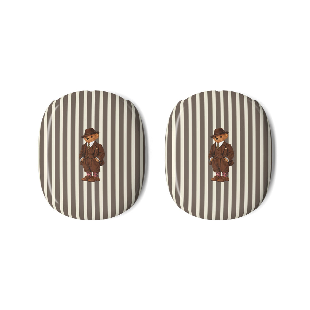 COUNTRY BROWN CLUB STRIPES RL TEDDY BEAR AIRPODS MAX CASE COVERS