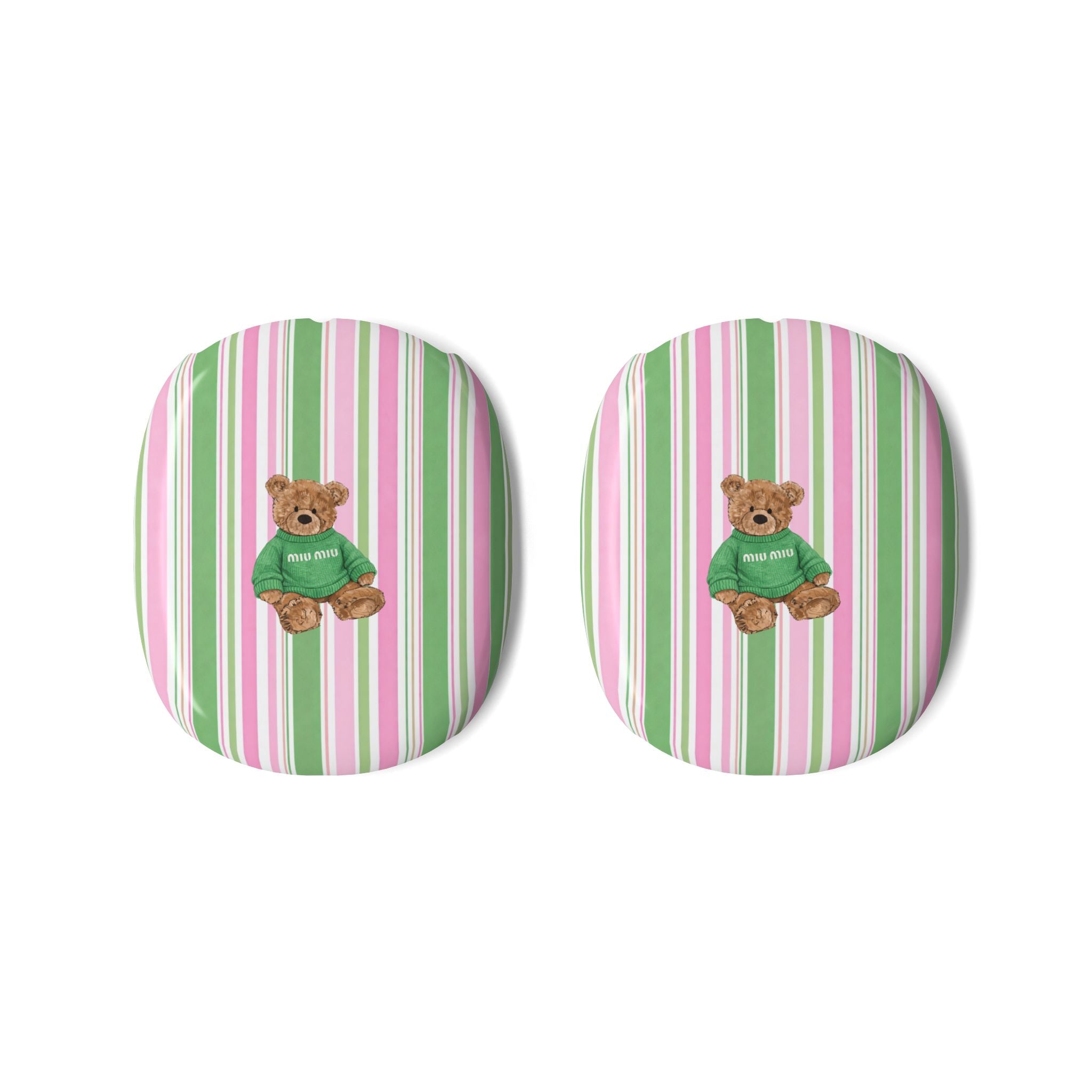 PINK GREEN MIU MIU TEDDY BEAR AIRPODS MAX CASE COVERS