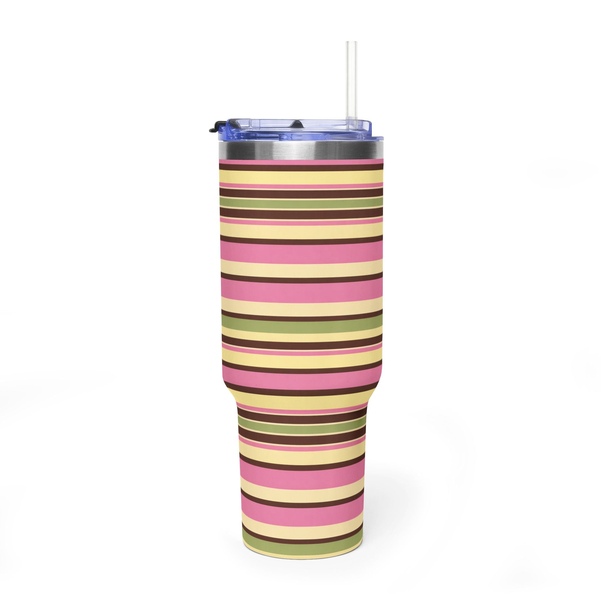 PICNIC STRIPES 40OZ STAINLESS STEEL TUMBLER
