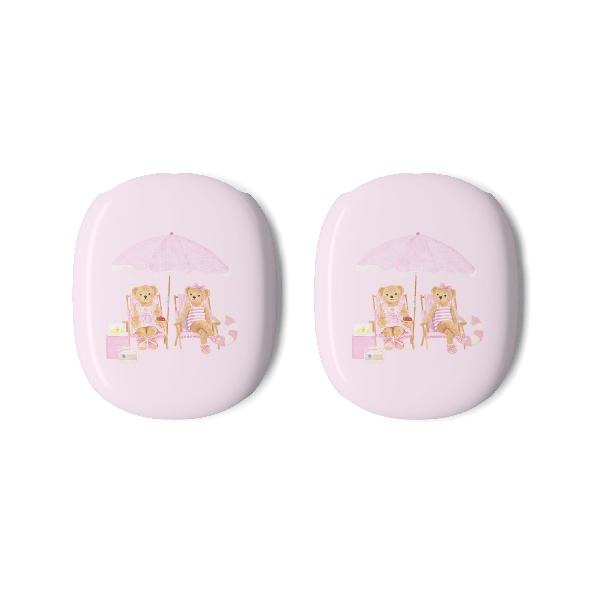 PINK RL BESTIE TEDDY BEARS AIRPODS MAX CASE COVERS