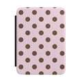 PINK BROWN POLKA DOTS KINDLE CASE HARDCOVER