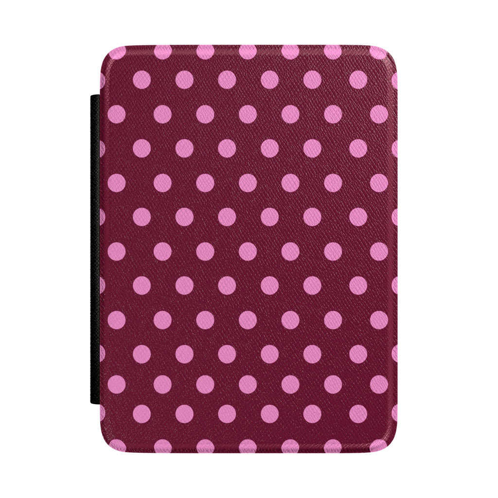 RASPBERRY POLKA DOTS KINDLE CASE HARDCOVER