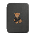 BLACK WHITE POLKA DOTS CLASSIC TEDDY BEAR KINDLE CASE HARDCOVER