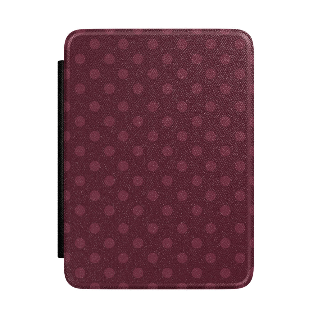 PLUM POLKA DOTS KINDLE CASE HARDCOVER