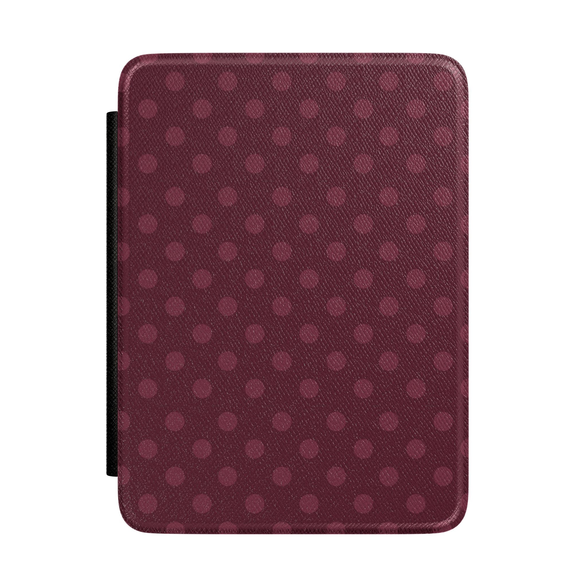 PLUM POLKA DOTS KINDLE CASE HARDCOVER