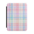 RAINBOW PLAID PASTEL KINDLE CASE HARDCOVER