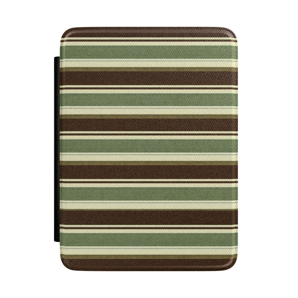 COUNTRY OLIVE STRIPES KINDLE CASE HARDCOVER