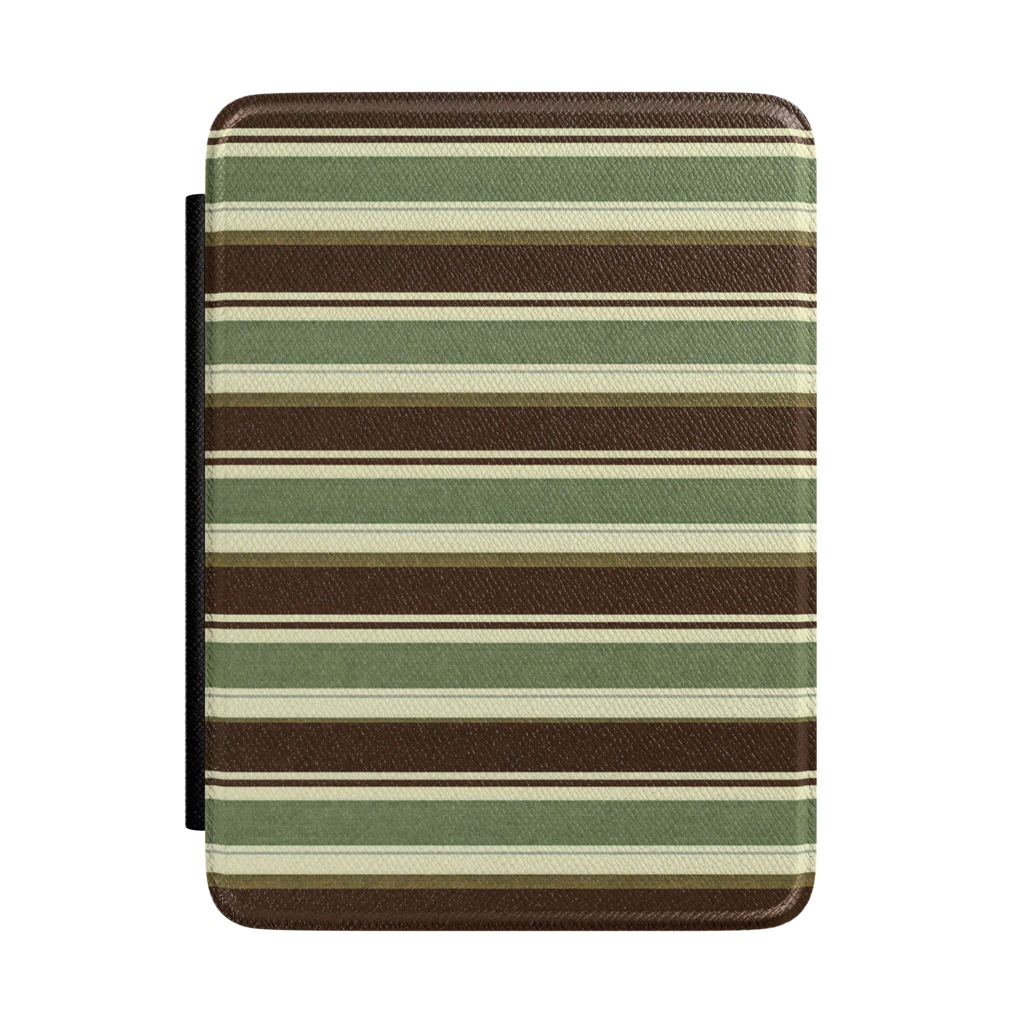 COUNTRY OLIVE STRIPES KINDLE CASE HARDCOVER