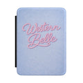 BLUE WESTERN BELLE KINDLE CASE HARDCOVER