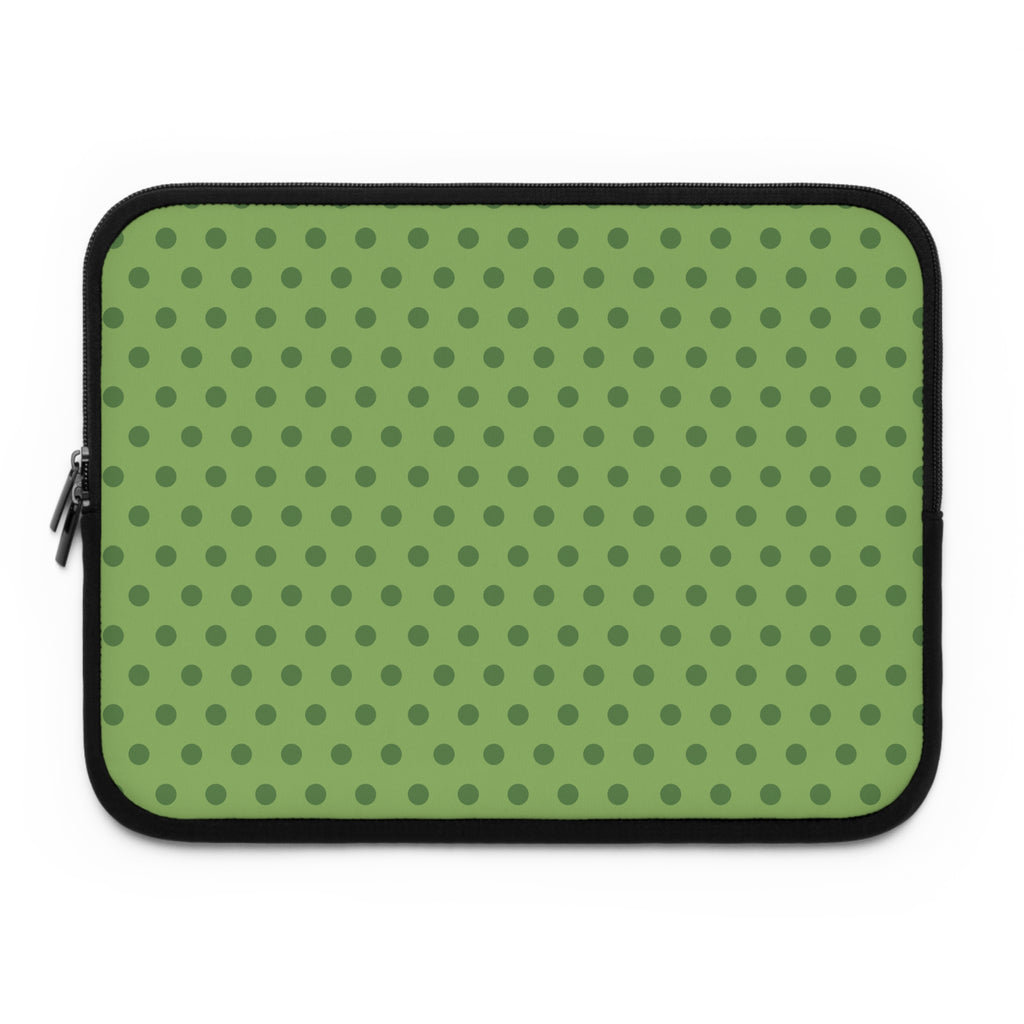 OLIVE POLKA DOTS NEOPRENE KINDLE IPAD & LAPTOP SLEEVE