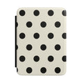 BEIGE BLACK XL POLKA DOTS KINDLE CASE HARDCOVER