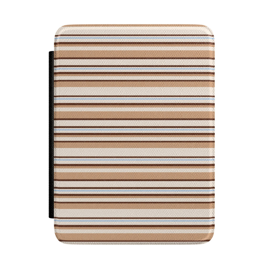 CAPPUCCINO BLUES STRIPES KINDLE CASE HARDCOVER
