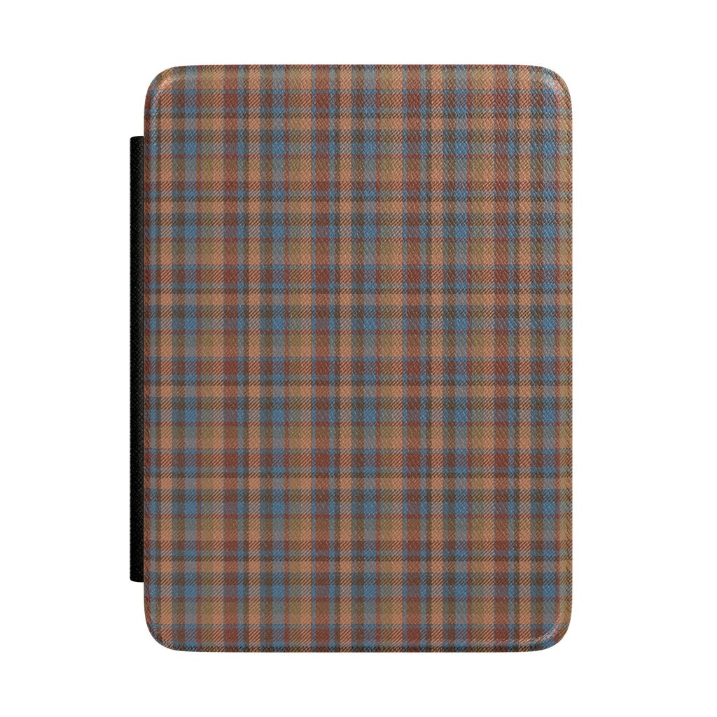 BROWN CHECKERED PLAID KINDLE CASE HARDCOVER