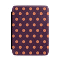 AUBERGINE ORANGE POLKA DOTS KINDLE CASE HARDCOVER