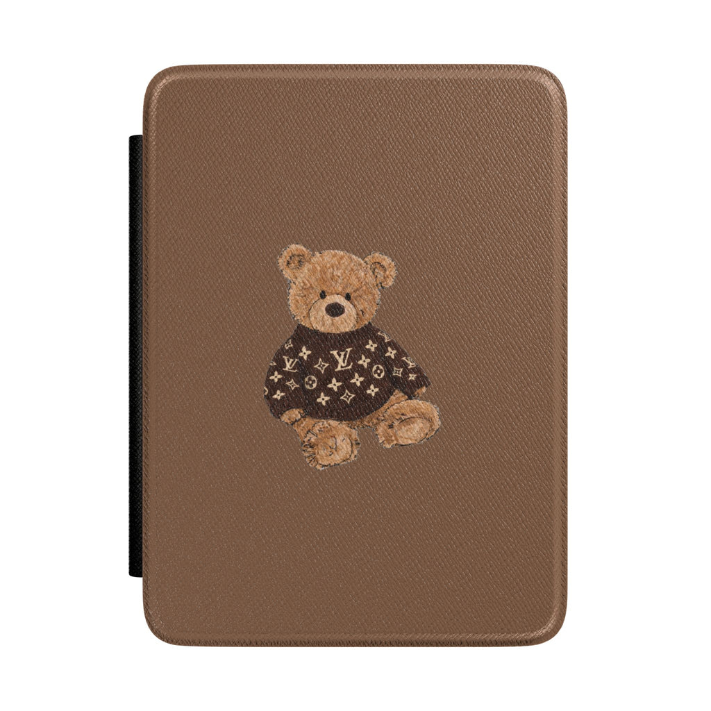 BROWN LV SWEATER TEDDY BEAR KINDLE CASE HARDCOVER