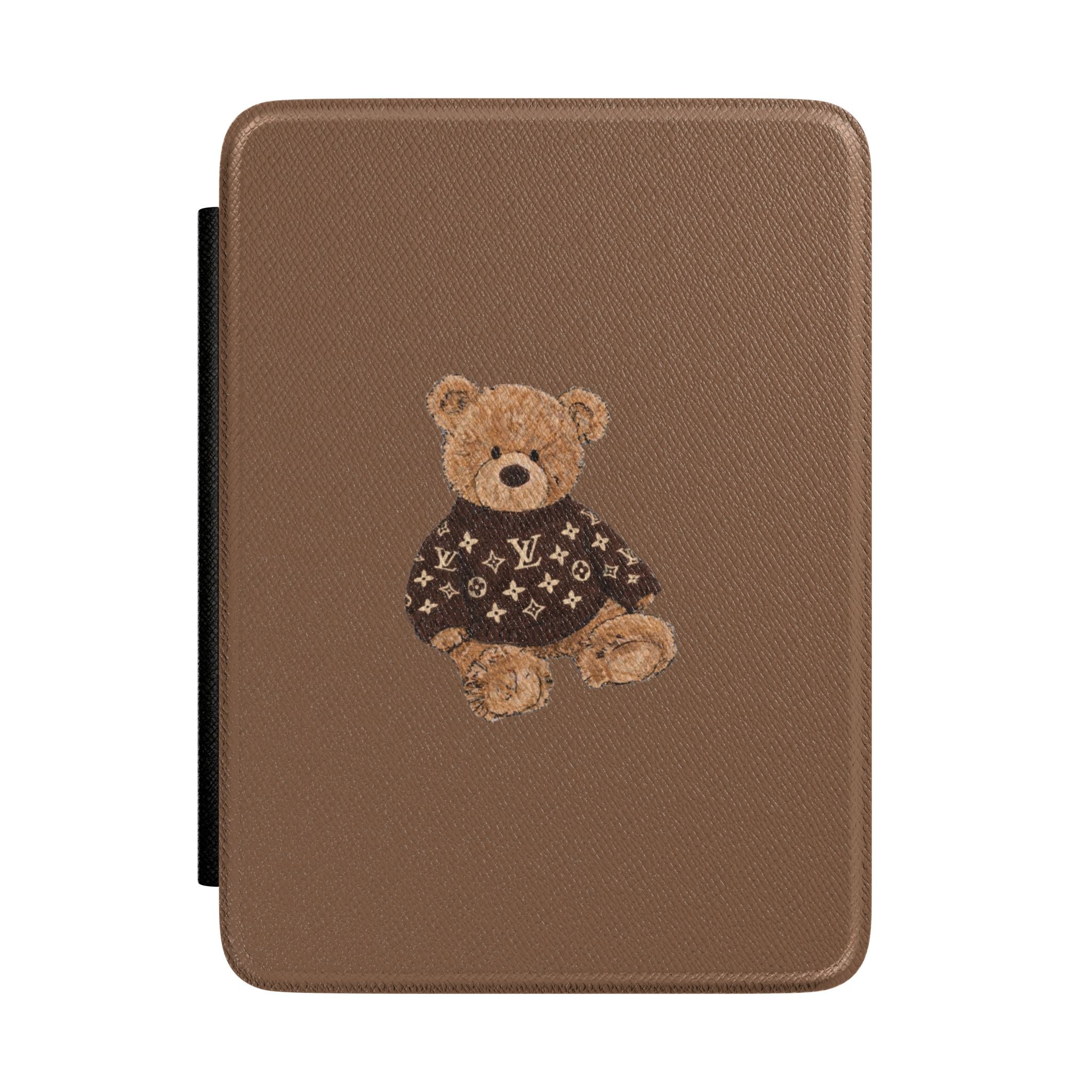 BROWN LV SWEATER TEDDY BEAR KINDLE CASE HARDCOVER