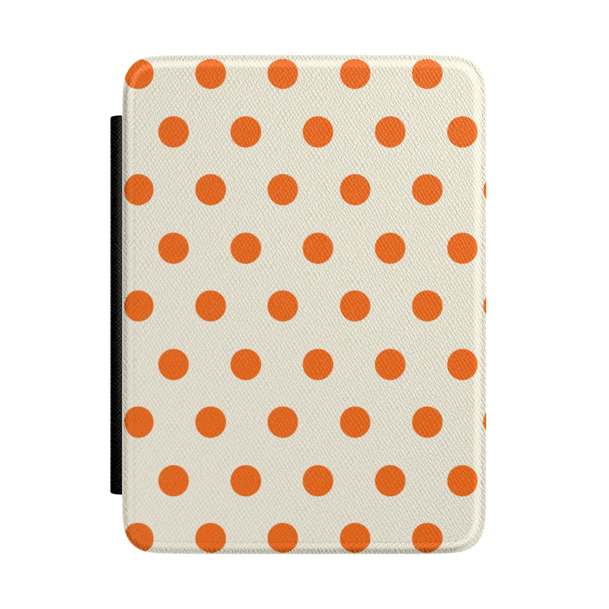 ORANGE CREAM POLKA DOTS KINDLE CASE HARDCOVER