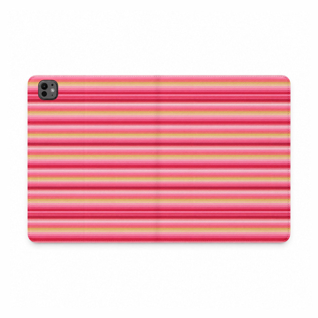 STRAWBERRY LEMONADE STRIPES IPAD TABLET FOLIO CASE