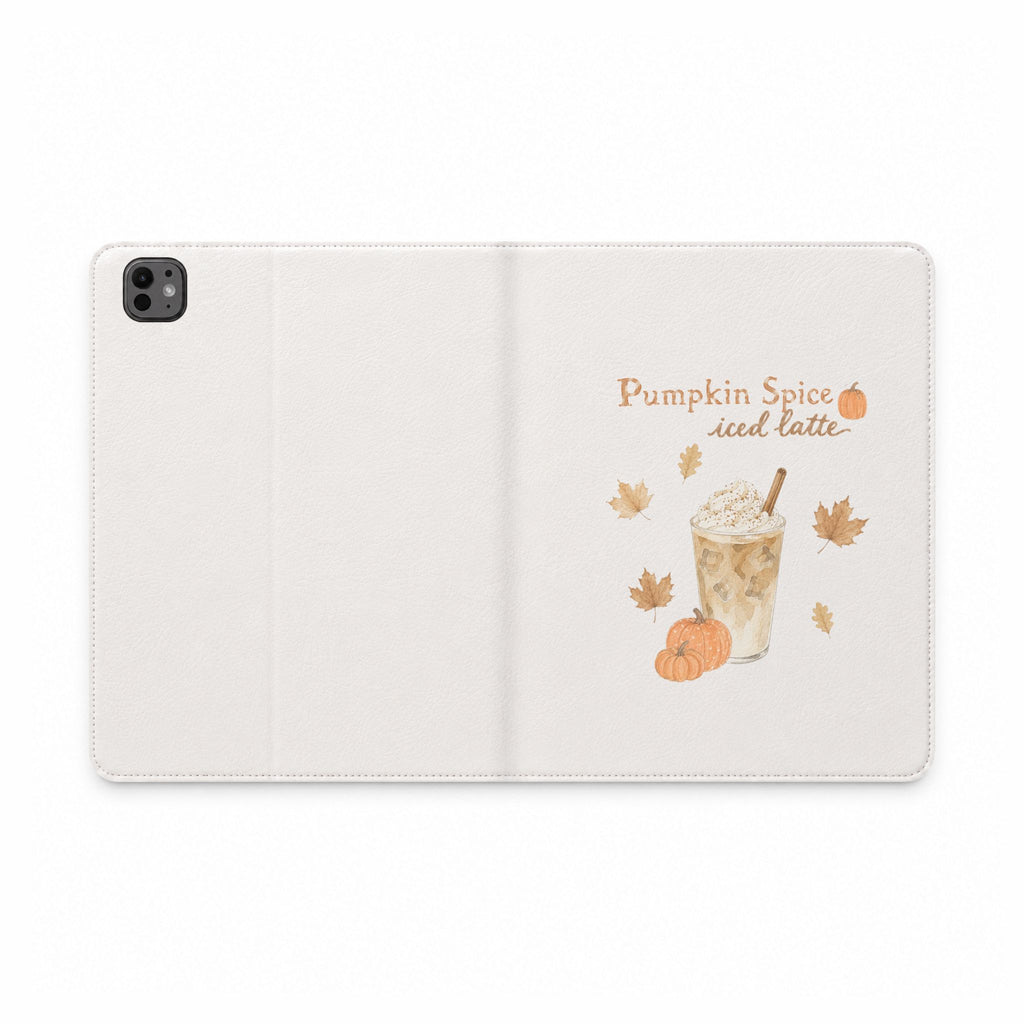 PUMPKIN SPICE ICED LATTE IPAD TABLET FOLIO CASE
