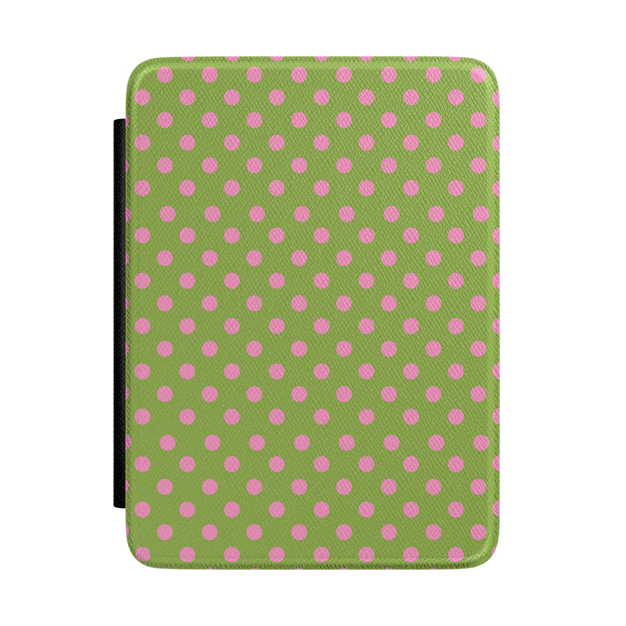 STRAWBERRY MATCHA POLKA DOTS KINDLE CASE HARDCOVER