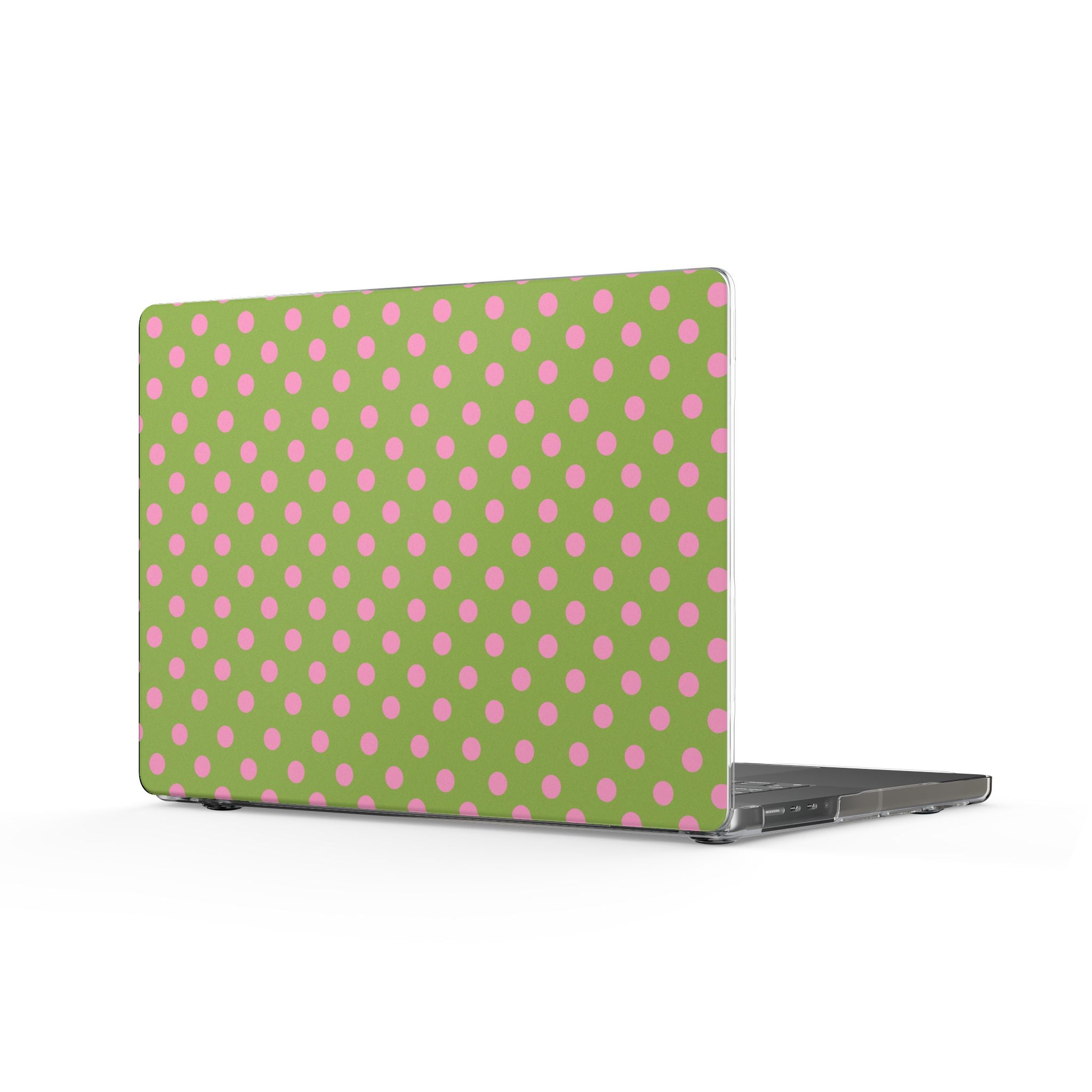 STRAWBERRY MATCHA POLKA DOTS HARD SHELL MACBOOK COVERS