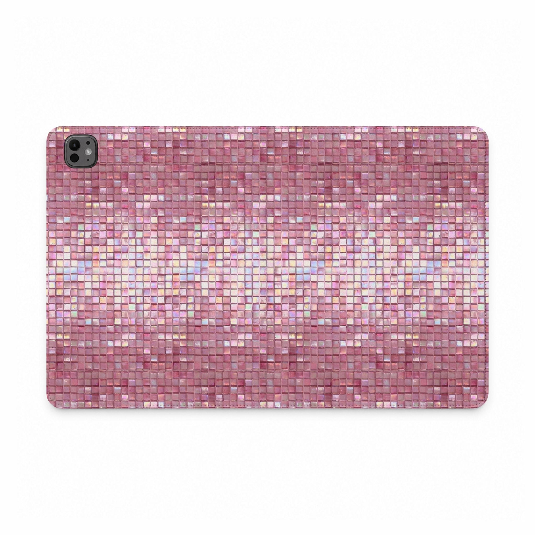 PINK MOSAIC IPAD TABLET FOLIO CASE