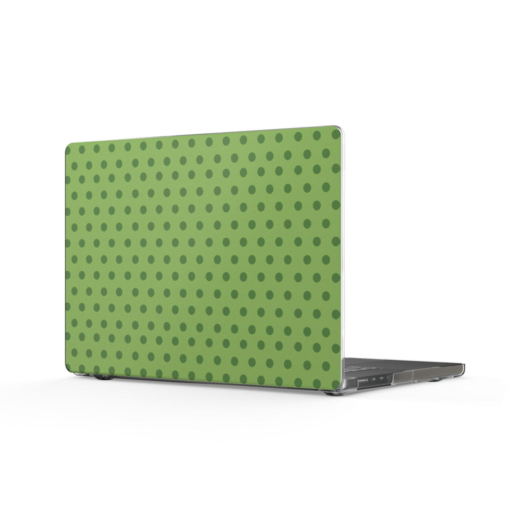 MATCHA POLKA DOTS HARD SHELL MACBOOK COVERS