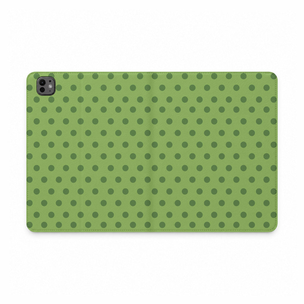 MATCHA POLKA DOTS IPAD TABLET FOLIO CASE