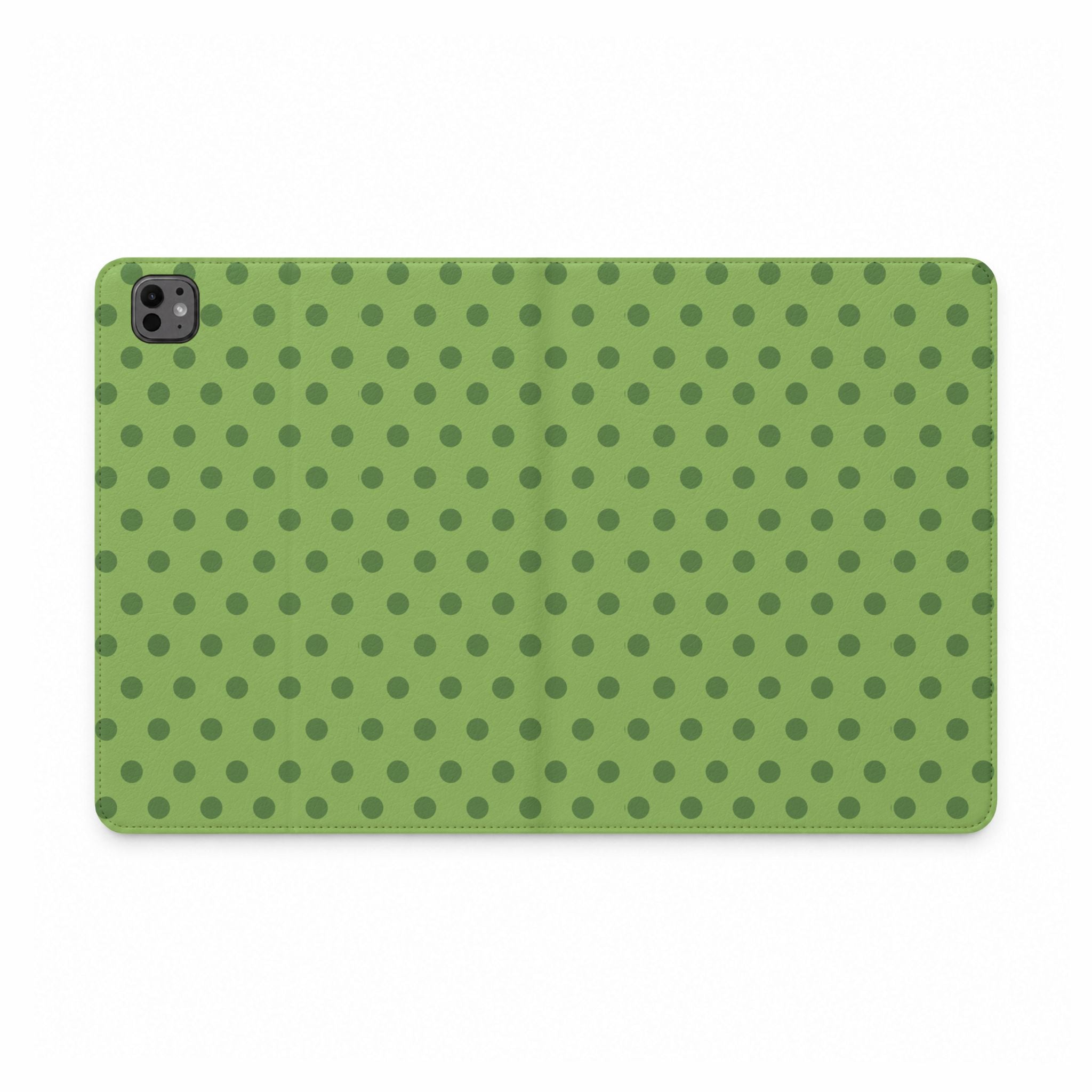 MATCHA POLKA DOTS IPAD TABLET FOLIO CASE