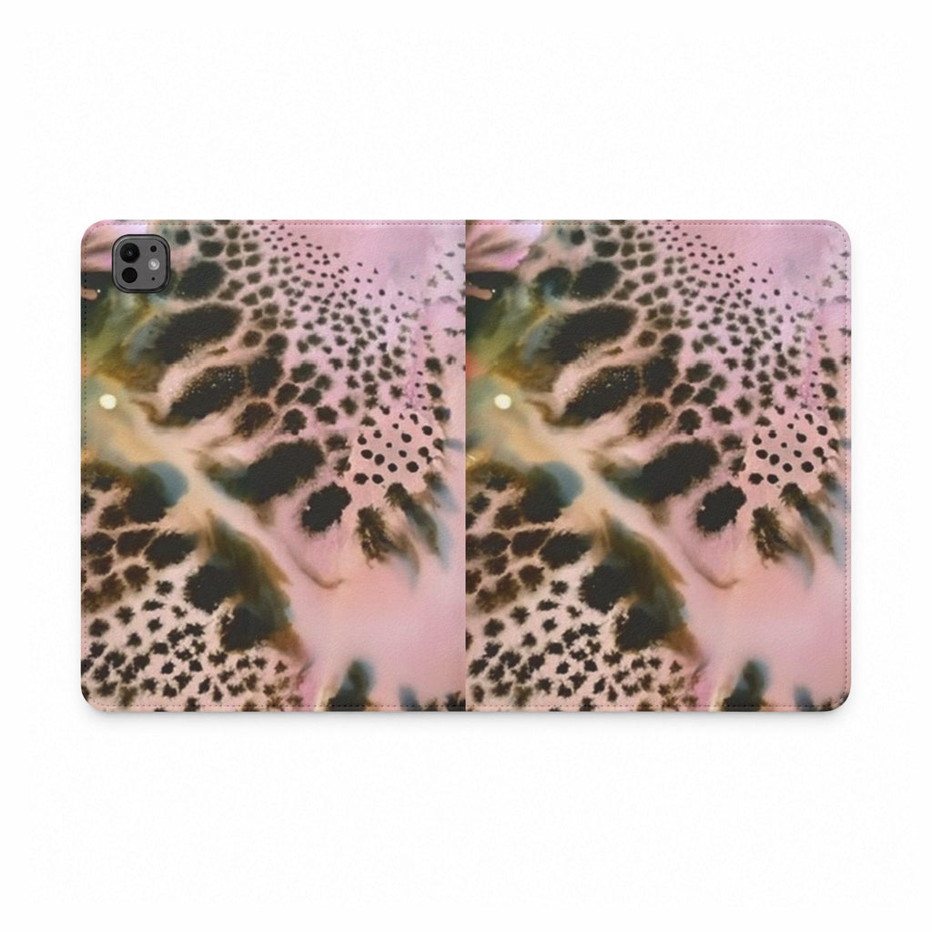 PINK CHEETAH ANIMAL PRINT IPAD TABLET FOLIO CASE