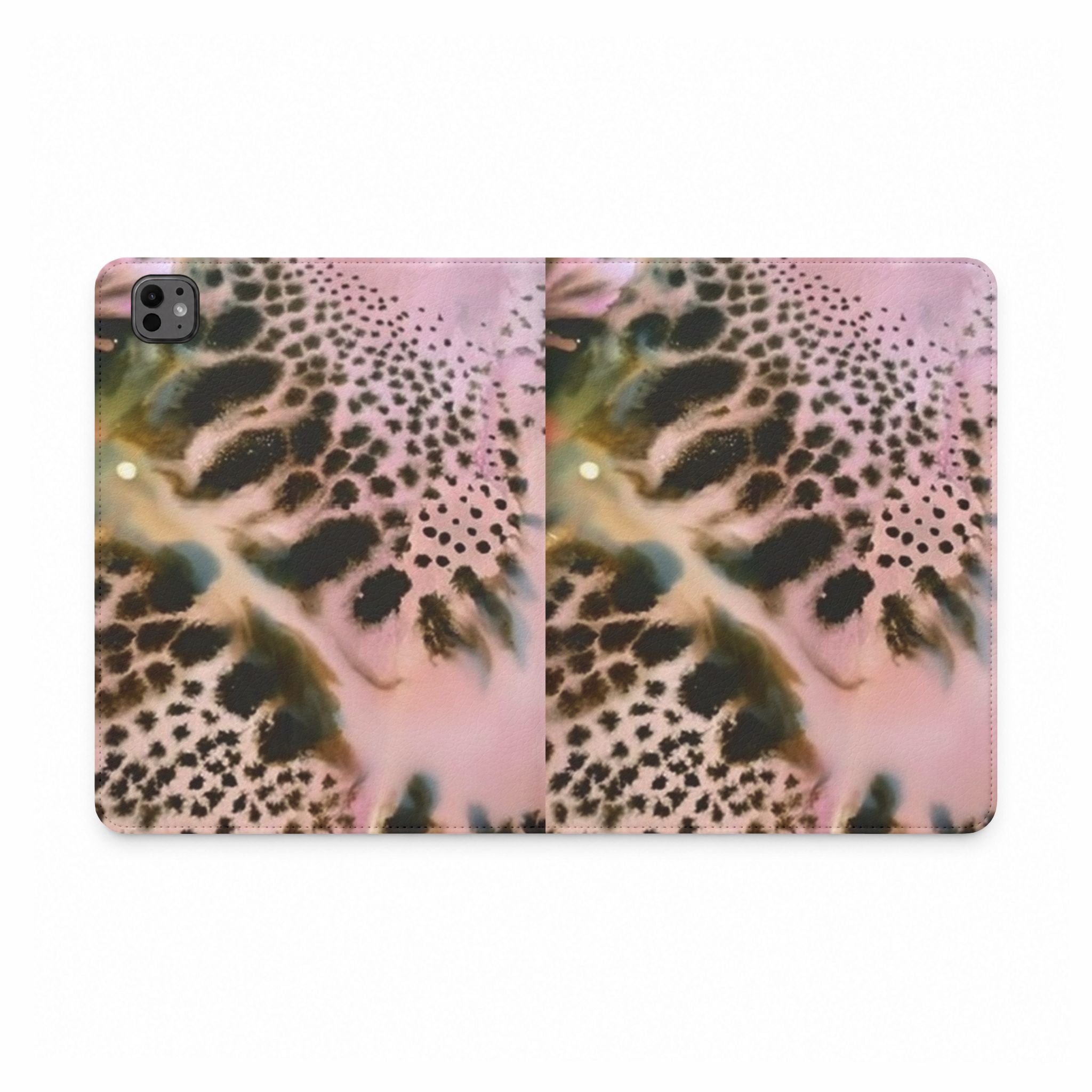 PINK CHEETAH ANIMAL PRINT IPAD TABLET FOLIO CASE