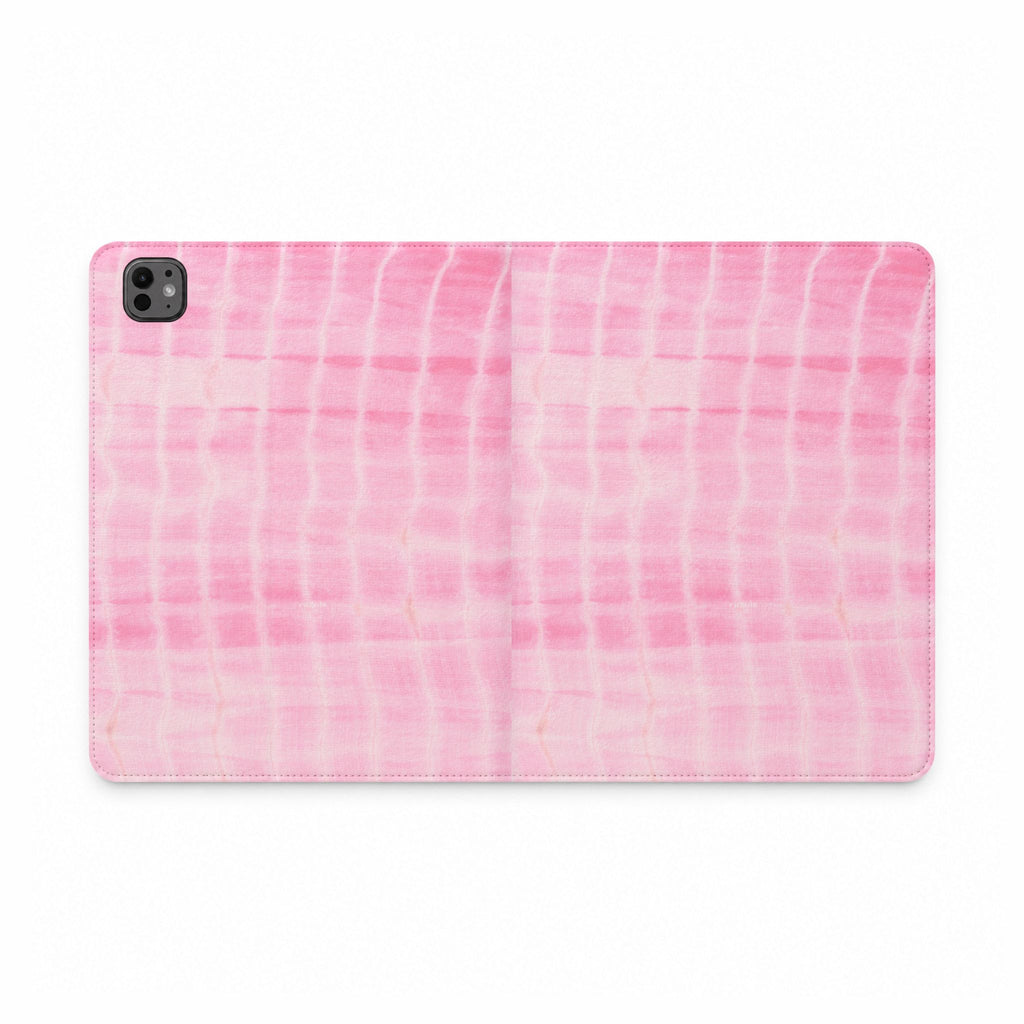 BABY PINK SHIBORI TIE-DYE IPAD TABLET FOLIO CASE