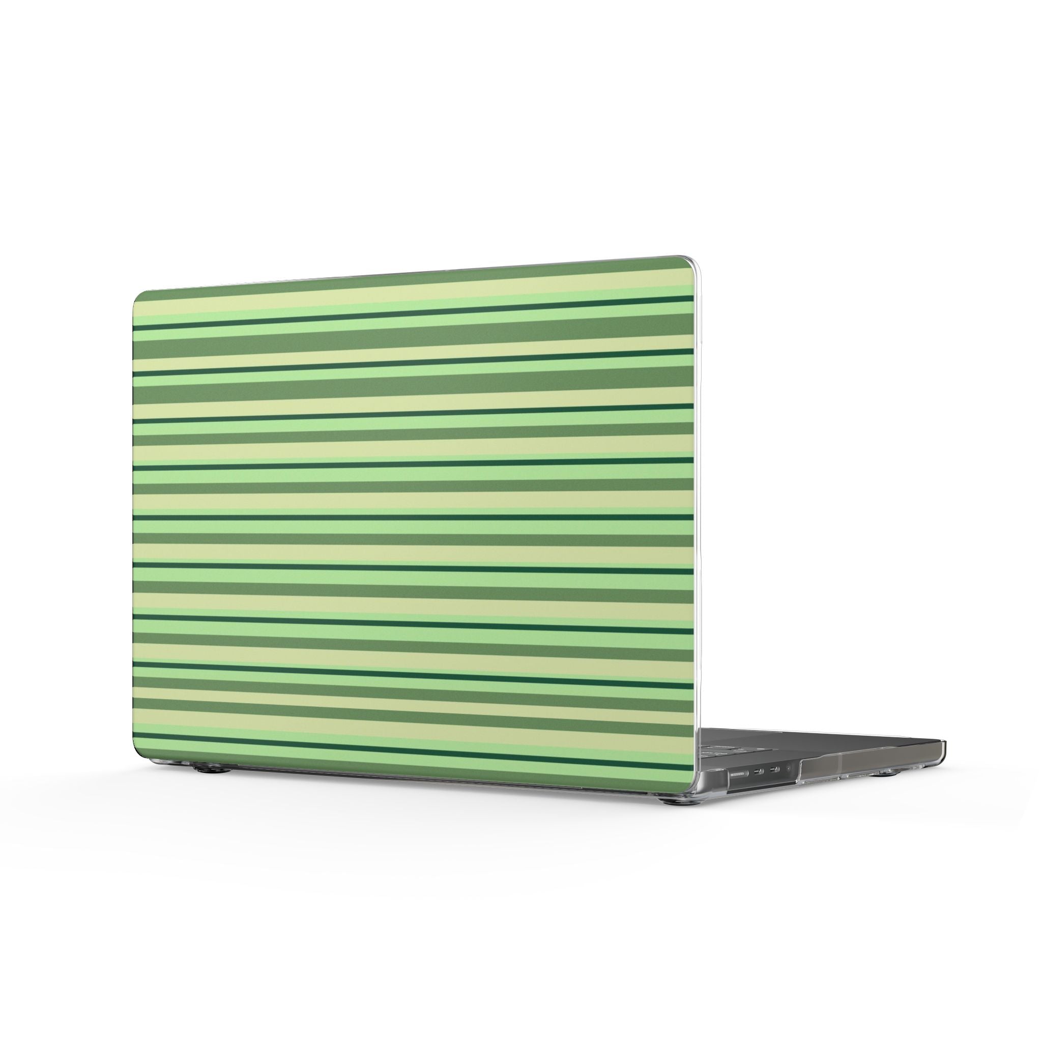 AVOCADO GREEN STRIPES HARD SHELL MACBOOK COVERS