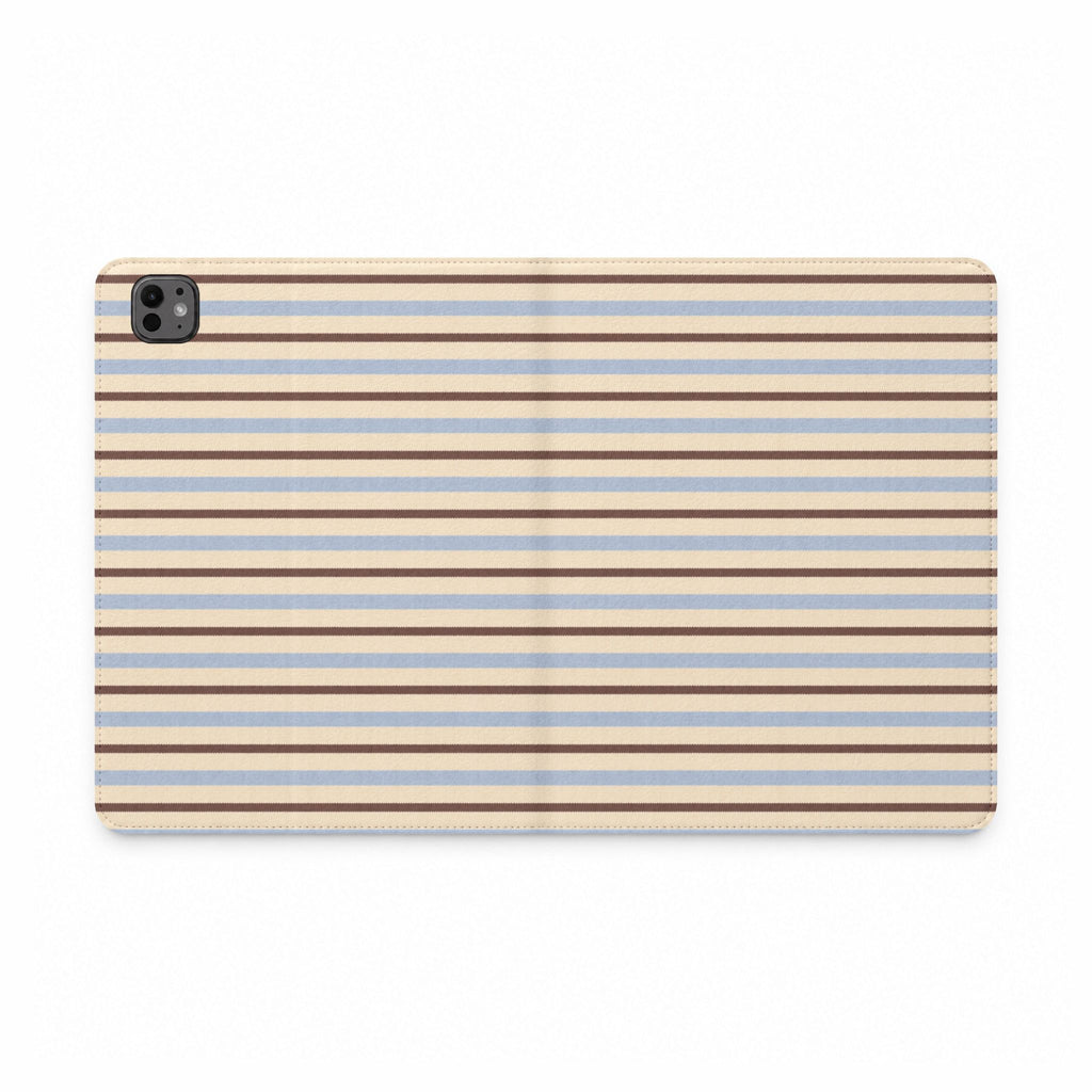 HONEY BROWN STRIPES IPAD TABLET FOLIO CASE