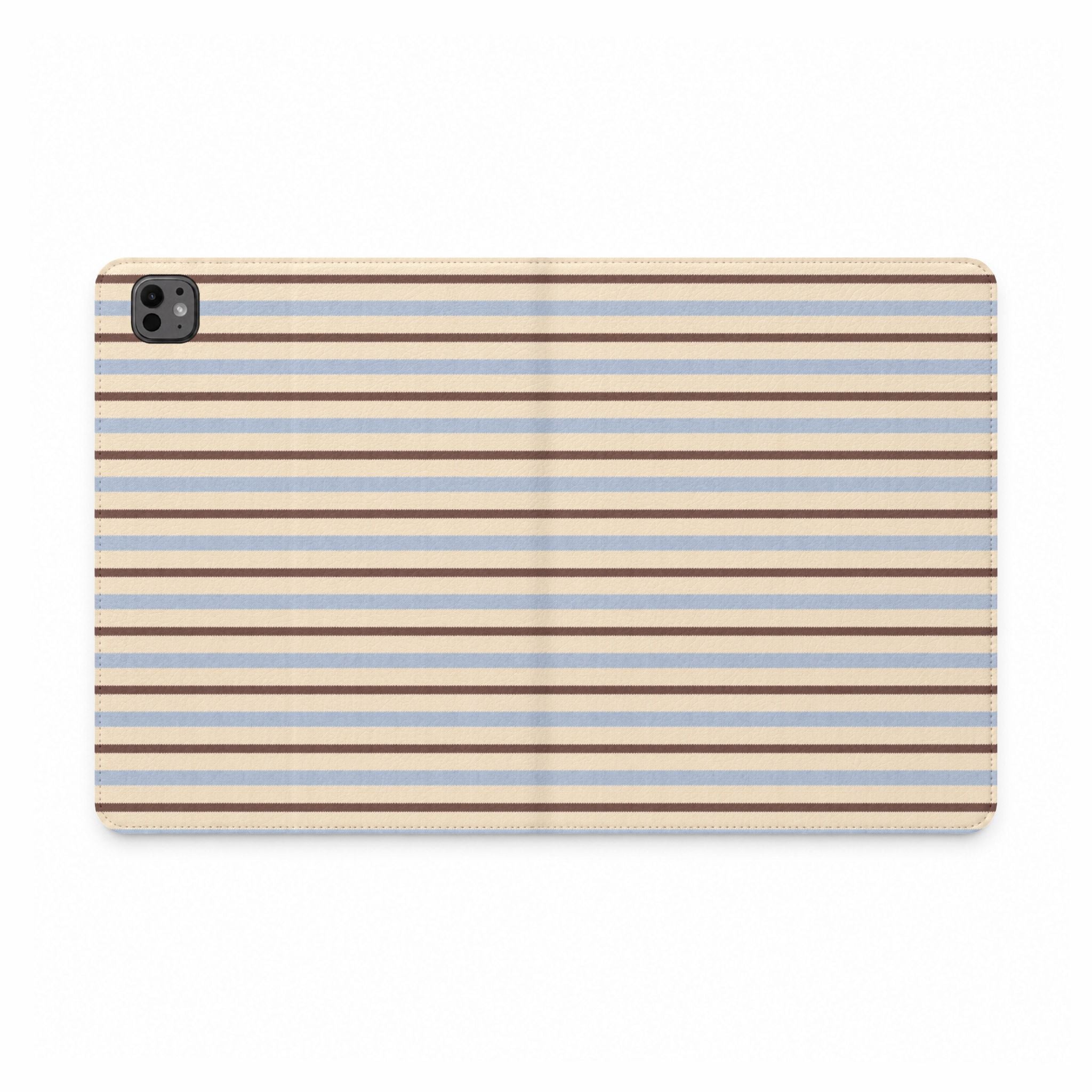 HONEY BROWN STRIPES IPAD TABLET FOLIO CASE