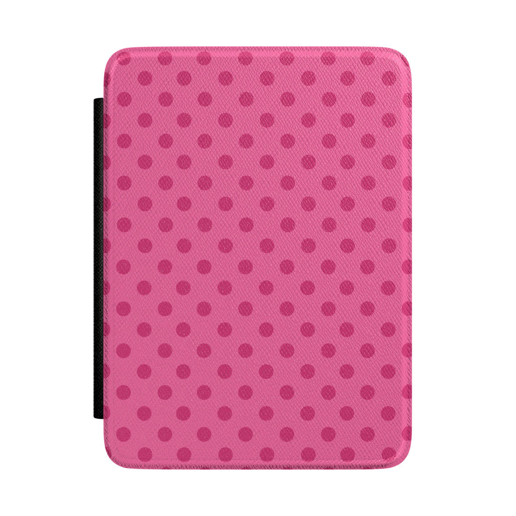 BUBBLEGUM PINK POLKA DOTS KINDLE CASE HARDCOVER