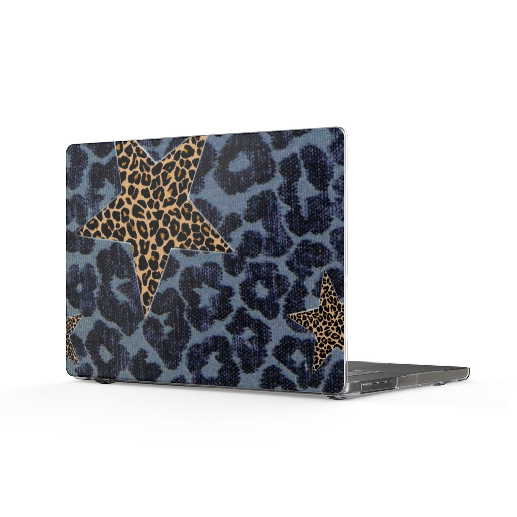 BLUE LEOPARD STARS SHELL MACBOOK COVERS