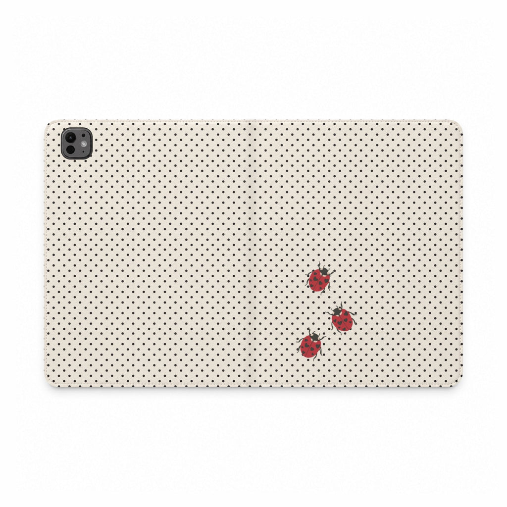POLKA DOTS LADYBUGS COQUETTE IPAD TABLET FOLIO CASE