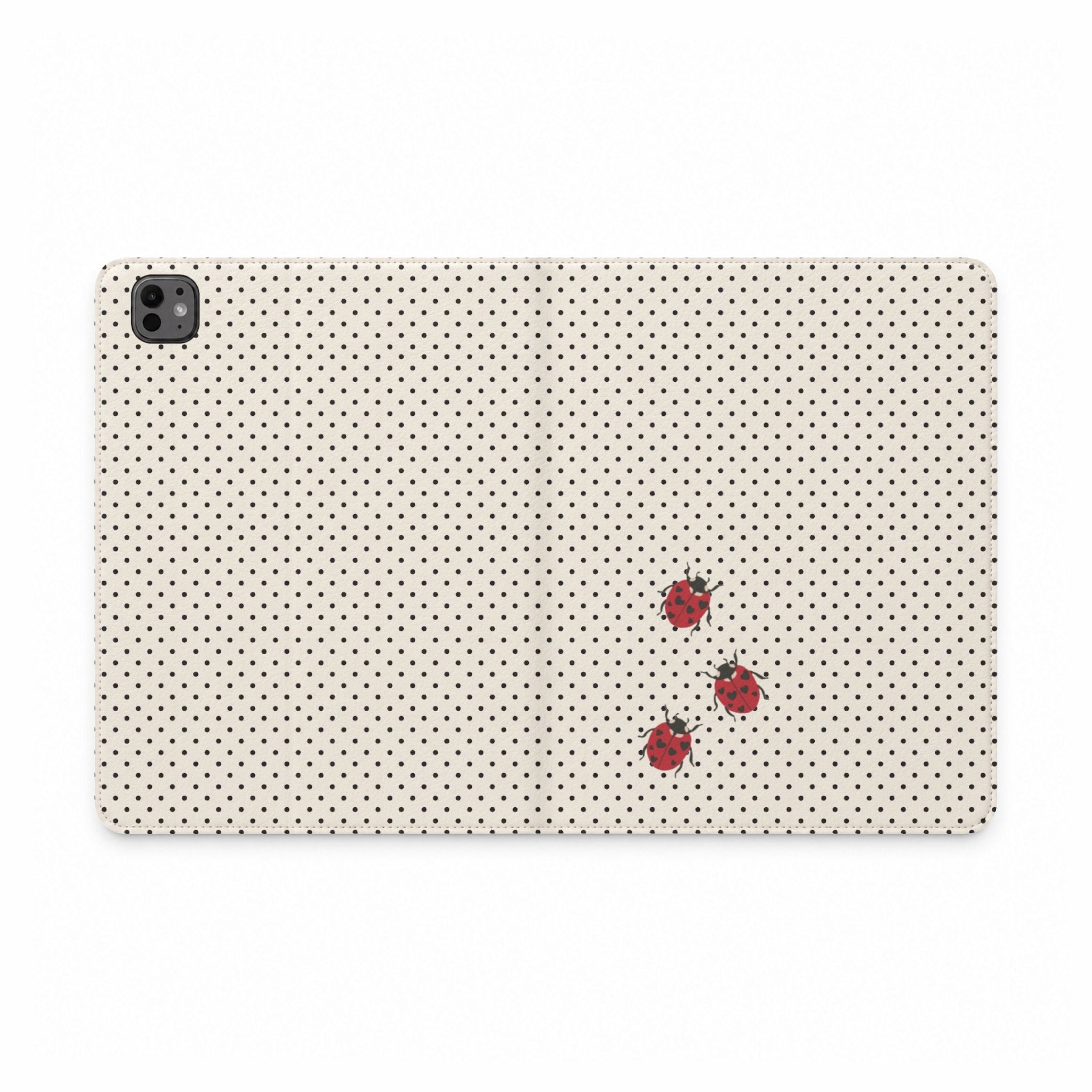POLKA DOTS LADYBUGS COQUETTE IPAD TABLET FOLIO CASE