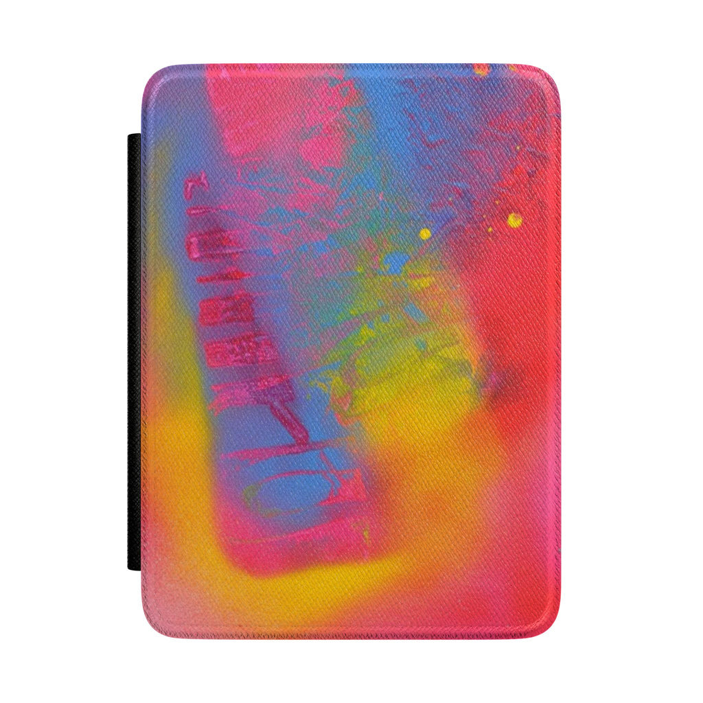 MIRAGE GLOW hardcover Kindle case with colorful abstract galaxy pattern