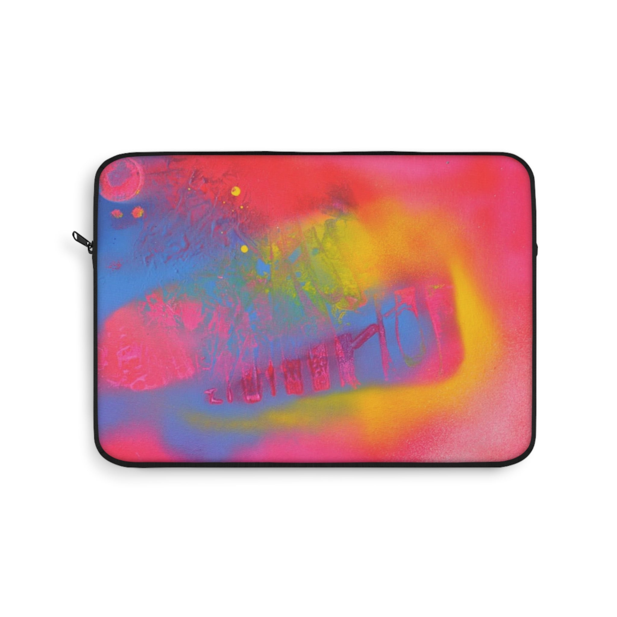 MIRAGE GLOW tablet and laptop sleeve, rounded case with rainbow gradient abstract print