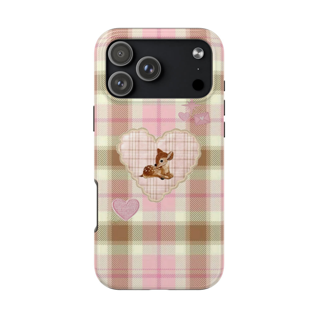 ROSE TRUFFLE COQUETTE PLAID DEER PHONE CASE