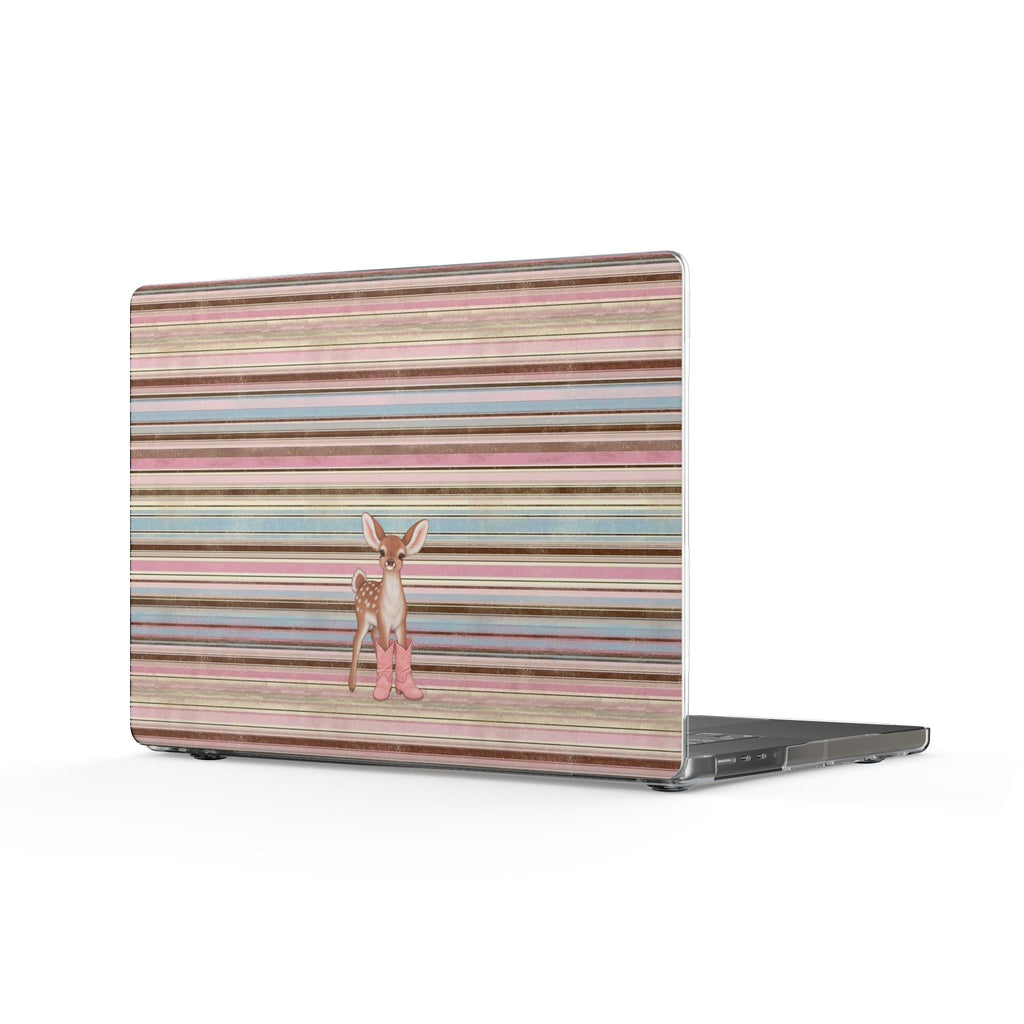 BROWN STRIPES COWBOY BOOTS DEER MACBOOK COVERS