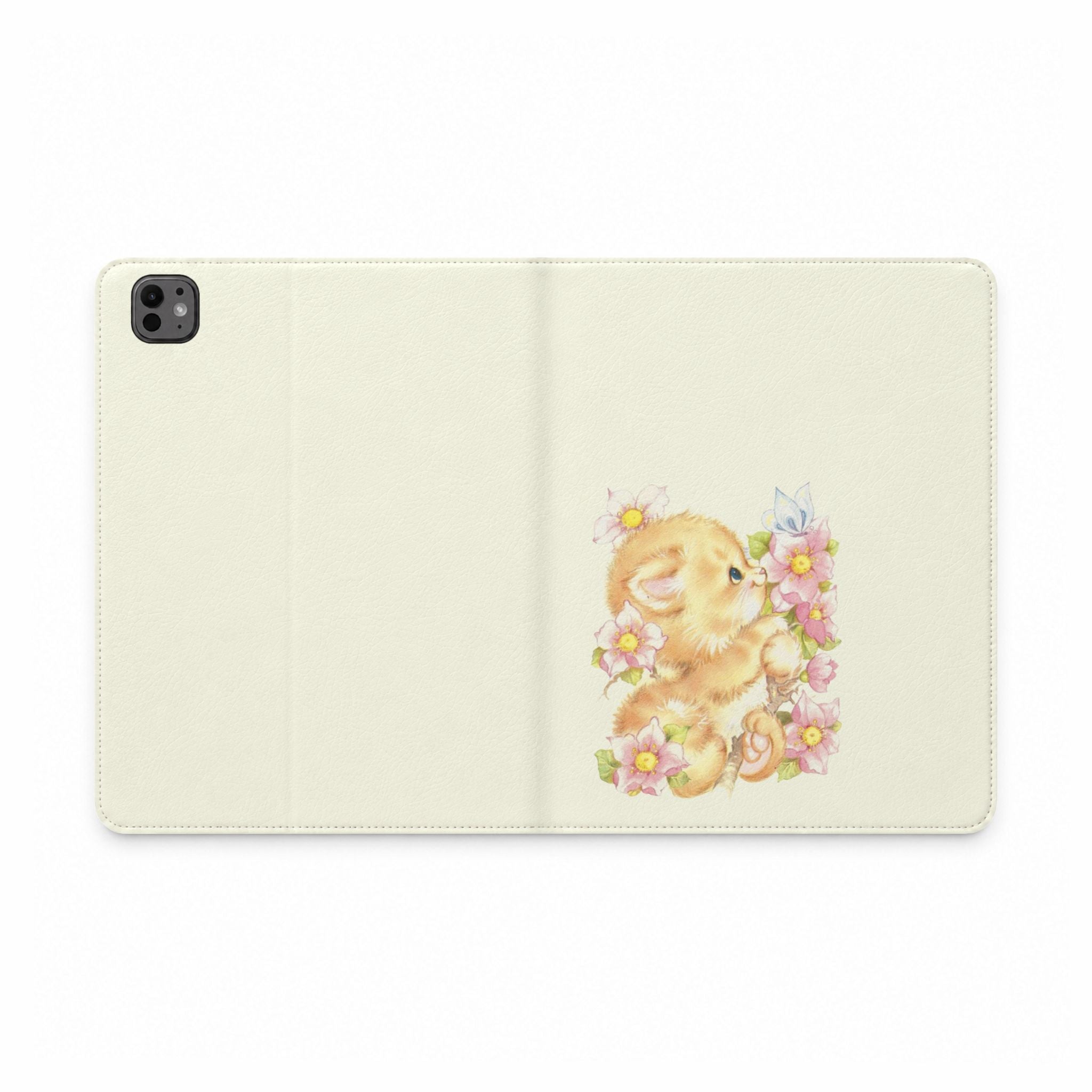 PETAL GARDEN KITTY IPAD TABLET FOLIO CASE