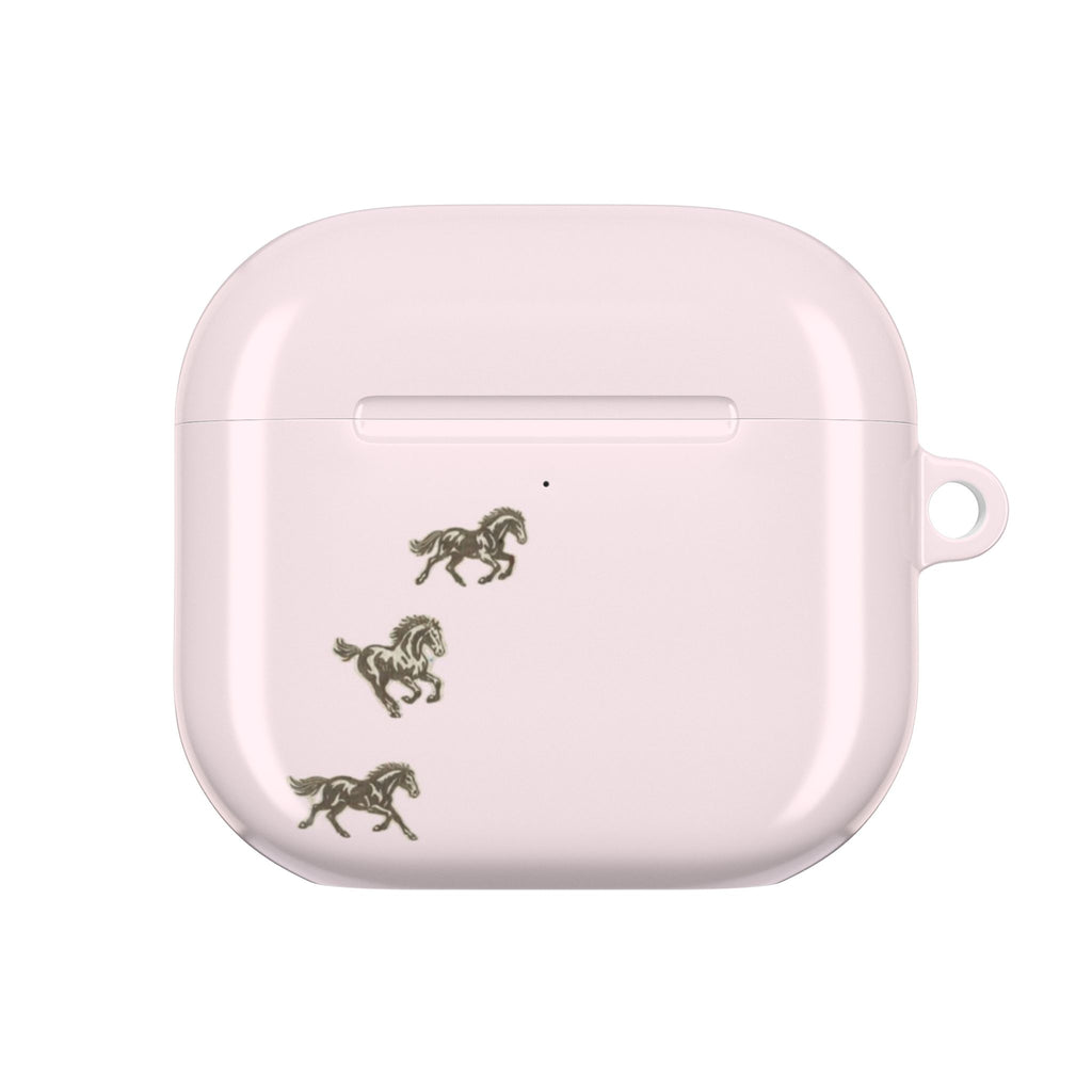 PINK MINI WESTERN RODEO HORSES AIRPOD CASE