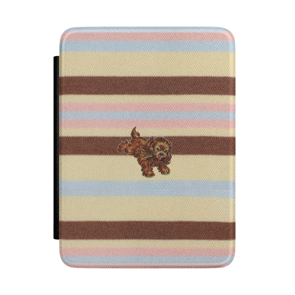 BUTTERSCOTCH STRIPES PARK AVENUE PUPPY KINDLE CASE HARDCOVER